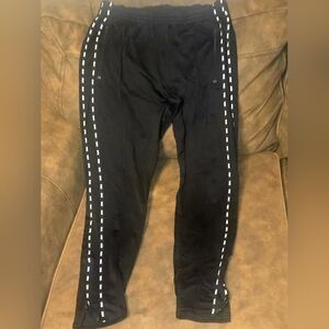 PINK Victoria's Secret Black Pants with White Accents Size L